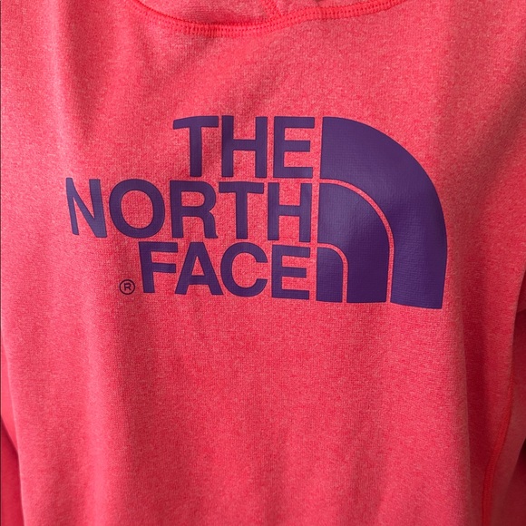 The North Face Womens Hooded Pullover Sweatshirt Size L Neon Pink - Picture 6 of 15